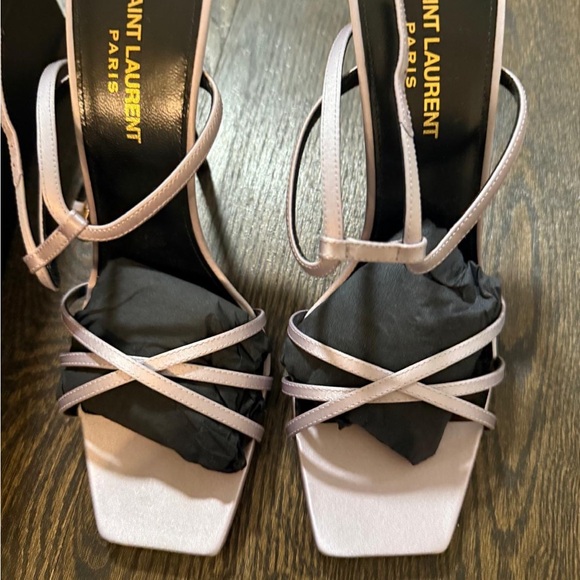 Saint Laurent Women's Pink Strappy Sandals - Picture 1 of 3